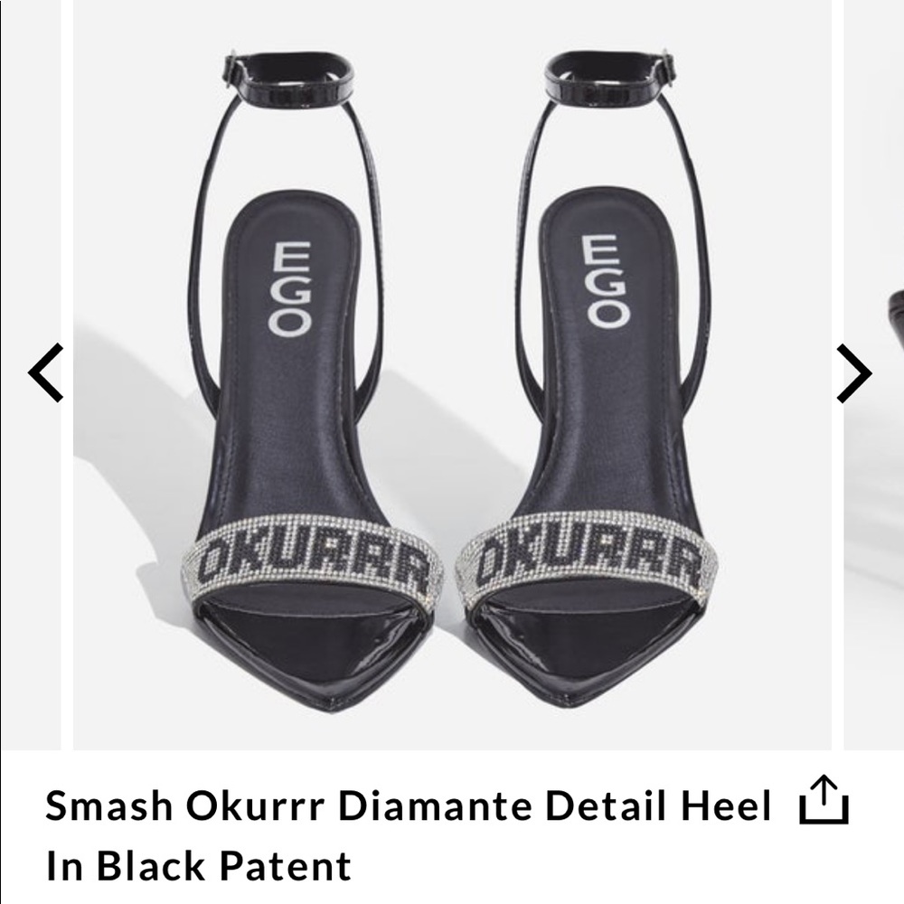 Ego Okurrr Diamante Heels. Size 8us